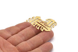 Brass Leaf Blank, 8 Textured Raw Brass Leaf Blanks, Brass Blanks, Stamping Blanks (30x20x0.80mm) M01777