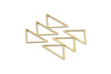 Brass Triangle Charm, 4 Raw Brass Triangle Blanks (45x30x1mm) M01799