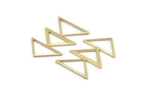 Brass Triangle Charm, 4 Raw Brass Triangle Blanks (45x30x1mm) M01803