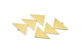 Brass Triangle Charm, 4 Raw Brass Triangle Charms With 1 Loop (47x30x1mm) M01802