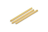 Altın Kolye Çubuğu, 1 Delikli 4 Altın Kaplama Pirinç Kolye Çubuğu (2x50mm) BS 1754