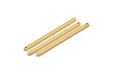Altın Kolye Çubuğu, 1 Delikli 4 Altın Kaplama Pirinç Kolye Çubuğu (2x50mm) BS 1754