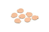 Copper Round Tag, 50 Raw Copper Round Stamping Blanks, Findings (10x9x0.80mm) M01606