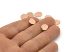 Copper Round Tag, 50 Raw Copper Round Stamping Blanks, Findings (10x9x0.80mm) M01606