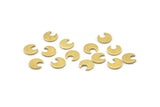 Brass Moon Blank, 250 Raw Brass, Crescent Moon, Brass Blanks, Tiny Brass Moon (7x0.80mm) M01820