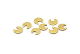 Brass Moon Blank, 250 Raw Brass, Crescent Moon, Brass Blanks, Tiny Brass Moon (7x0.80mm) M01820