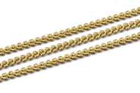 Brass Chain, Raw Brass Chain, Brass Leaf Chain, Branch Chain  (5x2mm) Z086
