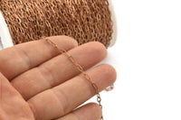 Brass Link Chain, Raw Brass Chain, Oval Link Chain, Paperclip Chain, Rectangle Chain (5x2.4mm) Z011