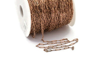 Brass Link Chain, Raw Brass Chain, Oval Link Chain, Paperclip Chain, Rectangle Chain (9x3mm) Z008