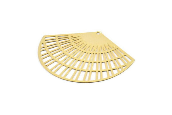 Gold Earring Charm, 2 Gold Plated Brass Ethnic Motif Earring Charms With 1 Hole, Pendants, Findings (54x40mm) E446