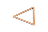 Rose Gold Triangle Charm, 2 Rose Gold Plated Brass Triangle Connectors (33x29x2x1mm) D1022 Q0996