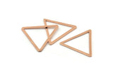 Rose Gold Triangle Charm, 2 Rose Gold Plated Brass Triangle Connectors (33x29x2x1mm) D1022 Q0996