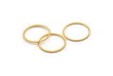Gold Circle Ring, 12 Gold Plated Brass Textured Circle Connectors (17x0.8x1mm) BS 2071