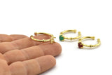 Brass Ring Settings, 4 Raw Brass Adjustable 4 Claw Ring - Ring Stone Setting - Pad Size 5mm N1559