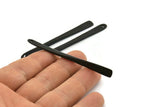 Oksitlenmiş Siyah Tılsım, 1 Delikli 2 Oksitlenmiş Siyah Pirinç Küpe Parçası, Kolye Uçları, Küpeler, Parçalar (69x6x6x3x1mm) E384