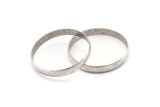 Silver Circle Connectors, Antique Silver Plated Circle Connectors (55x1.5x8) D1474 H1357