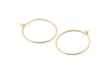 Gold Earring Wire, 12 Gold Plated Brass Earring Wires (25x0.70mm) BS 2233 H1675