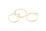 Gold Earring Wire, 12 Gold Plated Brass Earring Wires (25x0.70mm) BS 2233 H1675