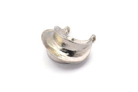 Silver Ethnic Pendant, 1 Silver Tone Brass Ethnic Pendant With 2 Loops (26x27x17mm) E257