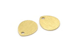 Brass Drop Charm, 12 Textured Raw Brass Drop Charms With 1 Hole, Stamping Blanks (12x0.70mm) M01852