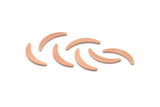 Copper Moon Blank, 100 Raw Copper, Crescent Moon, Copper Blanks (17x2.5x0.80mm) M01637