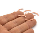 Copper Moon Blank, 100 Raw Copper, Crescent Moon, Copper Blanks (17x2.5x0.80mm) M01637