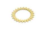 Brass Circle Charm, 2 Raw Brass Circle Charms, Brass Connectors, Findings, Connectors (34x0.80mm) M01617