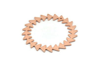 Copper Circle Charm, 2 Raw Copper Circle Charms With 1 Hole, Copper Connectors, Findings, Connectors (42x0.80mm) M01620