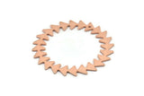 Copper Circle Charm, 2 Raw Copper Circle Charms With 1 Hole, Copper Connectors, Findings, Connectors (42x0.80mm) M01620