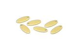 Brass Oval Charm, 100 Raw Brass, Brass Charm, Tiny Brass Oval Charms With 1 Hole (12x5x0.80mm) M02001