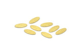 Brass Oval Blank, 100 Raw Brass, Textured Brass Blanks, Tiny Brass Oval Blanks (12x5x0.80mm) M01876
