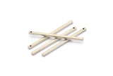 Silver Necklace Bar, 10 Antique Silver Plated Brass Bar, Silver Necklace, Silver Charms With 1 Hole (2x40mm) BS 1753 H0914