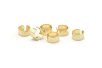 Gold Ear Cuff, 12 Gold Plated Brass Ear Cuffs With 1 Hole, Findings  (9mm) D0035 H0934