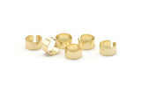 Gold Ear Cuff, 12 Gold Plated Brass Ear Cuffs With 1 Hole, Findings  (9mm) D0035 H0934