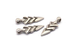 Silver Knife Charm, 2 Antique Silver Plated Brass Knife Pendants With 1 Loop, Charms (31.5x11.5x6mm) BS 1986