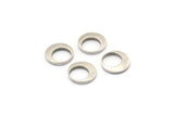 Silver Circle Connector, 10 Antique Silver Plated Brass Round Connectors (10x1.5mm) BS 2008