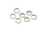 Silver Circle Connector, 10 Antique Silver Plated Brass Round Connectors (10x1.5mm) BS 2008