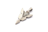 Silver Knife Charm, 2 Antique Silver Plated Brass Knife Pendants With 1 Loop, Charms (35x18.5x4mm) BS 2006