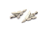 Silver Knife Charm, 2 Antique Silver Plated Brass Knife Pendants With 1 Loop, Charms (35x18.5x4mm) BS 2006