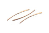 Rose Gold Earring Wires, 8 Rose Gold Plated Brass Earring Wires (50x2.5x1mm) BS 2289