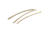 Gold Earring Wires, 8 Gold Plated Brass Earring Wires (50x2.5x1mm) BS 2289