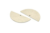 Semi Circle Charm, 4 Antique Silver Plated Brass Half Moon Charms With 1 Hole, Blanks, Stamping Blanks (38x17x0.80mm) M687