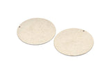Silver Round Charm, Antique Silver Plated Brass Round Charm With 1 Hole, Stamping Blanks (43x0.90mm) M647