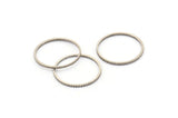 Silver Circle Connectors, 24 Antique Silver Plated Brass Textured Circle Connectors (17x0.8x1mm) BS 2071