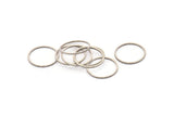 Silver Circle Connectors, 24 Antique Silver Plated Brass Textured Circle Connectors (17x0.8x1mm) BS 2071