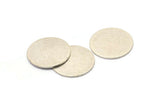 Silver Round Tag, 4 Antique Silver Plated Brass Round Stamping Blanks (21x0.90mm) M966