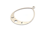 Silver Drop Charm, 2 Antique Silver Plated Brass Moon Phases Charms With 1 Loop, Pendants (49x36x0.80mm) M1009 H1268