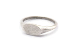 Silver Oval Ring, 4 Antique Silver Plated Brass Ring Oval Settings (18mm) E267 H1329