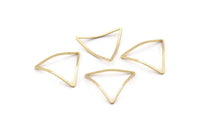 Gold Triangle Charm, 8 Gold Plated Brass Cambered Triangles (23x23x23mm) BS 1210 H1686