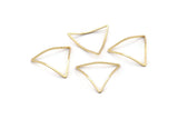 Gold Triangle Charm, 8 Gold Plated Brass Cambered Triangles (23x23x23mm) BS 1210 H1686